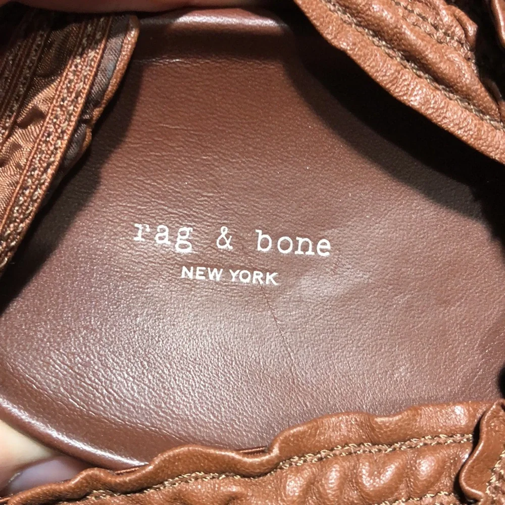 RAG & BONE | Women’s Bailey Brown Leather Stretch Cross-Strap Sandals size 6